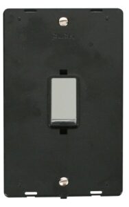Click Scolmore - Click Definity Ingot 45A 2 Gang Plate Dp Switch Insert Black (SIN502BKCH)