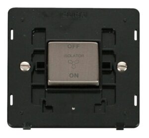 Click Scolmore - Click Definity 10A Ingot 3 Pole Fan Isolation Plate Switch Insert (SIN520BKSS)