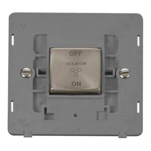 Click Scolmore - Click Definity 10A Ingot 3 Pole Fan Isolation Plate Switch Insert (SIN520GYBS)