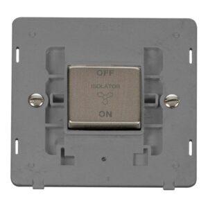 Click Scolmore - Click Definity 10A Ingot 3 Pole Fan Isolation Plate Switch Insert (SIN520GYSS)
