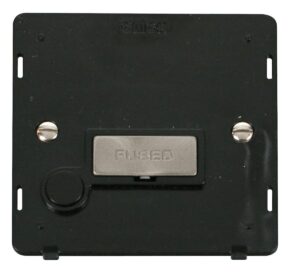 Click Scolmore - Click Definity Ingot 13A Fused Conn. Unit With Flex Outlet Insert Black / Br. Stainless (SIN550BKBS)
