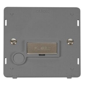 Click Scolmore - Click Definity 13A Ingot Fused Connection Unit With Optional Flex Outlet Insert (SIN550GYSS)
