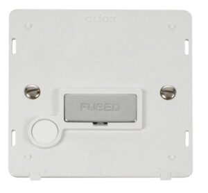 Click Scolmore - Click Definity Ingot 13A Fused Conn. Unit With Flex Outlet Insert White / Chrome (SIN550PWCH)