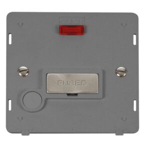 Click Scolmore - Click Definity 13A Ingot Fused Connection Unit With Neon & Optional Flex Outlet Insert (SIN553GYBS)