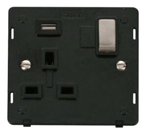Click Scolmore - Click Definity 1G Skt Usb 2.1A Sin (SIN571UBKBS)