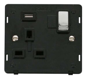 Click Scolmore - Click Definity 1G Skt Usb 2.1A Sin (SIN571UBKCH)