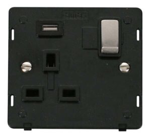 Click Scolmore - Click Definity 1G Skt Usb 2.1A Sin (SIN571UBKSS)