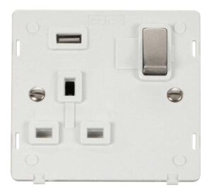 Click Scolmore - Click Definity 1G Skt Usb 2.1A Sin (SIN571UPWSS)