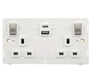 Click Scolmore - Click Definity 2G 13A Switch Skt 4.2A A&C Usb Insert Pwss (SIN586PWSS)
