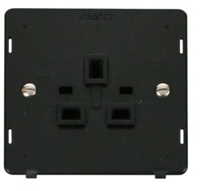 Click Scolmore - Click Definity 1 Gang 13A Socket Insert Black (SIN630BK)