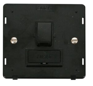 Click Scolmore - Click Definity 13A Fused Switched Connection Unit Insert Black (SIN651BK)