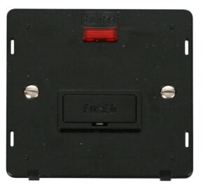 Click Scolmore - Click Definity 13A Fused Connection Unit With Neon Insert Black (SIN653BK)