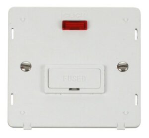 Click Scolmore - Click Definity 13A Fused Connection Unit With Neon Insert White (SIN653PW)