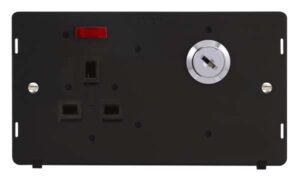 Click Scolmore - Click Definity 13A 1G Dp Lockable Skt Neon Sin Insrt Bk (SIN655BK)