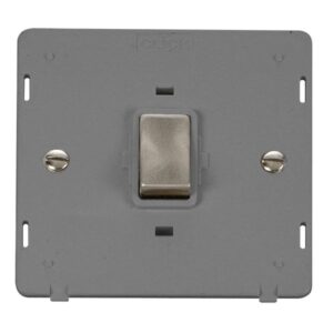Click Scolmore - Click Definity 20A Ingot Double Pole Plate Switch Insert (SIN722GYBS)