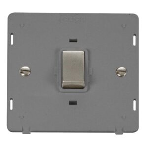 Click Scolmore - Click Definity 20A Ingot Double Pole Plate Switch Insert (SIN722GYSS)