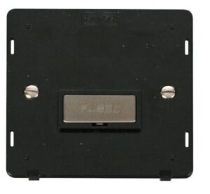 Click Scolmore - Click Definity Ingot 13A Fused Connection Unit Insert Black / Stainless Steel (SIN750BKSS)
