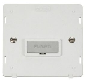 Click Scolmore - Click Definity Ingot 13A Fused Connection Unit Insert White / Chrome (SIN750PWCH)