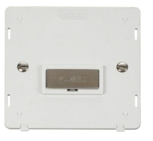Click Scolmore - Click Definity Ingot 13A Fused Connection Unit Insert White / Stainless Steel (SIN750PWSS)