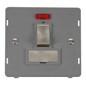 Click Scolmore - Click Definity 13A Ingot Double Pole Switched Fused Connection Unit With Neon Insert (SIN752GYBS)