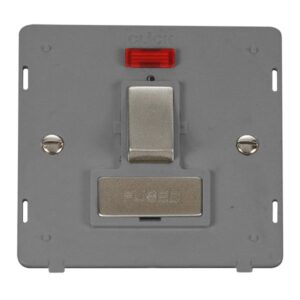 Click Scolmore - Click Definity 13A Ingot Double Pole Switched Fused Connection Unit With Neon Insert (SIN752GYSS)