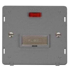 Click Scolmore - Click Definity 13A Ingot Fused Connection Unit With Neon Insert (SIN753GYSS)