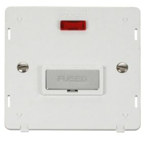 Click Scolmore - Click Definity Ingot 13A Fused Conn. Unit Insert & Neon White / Chrome (SIN753PWCH)