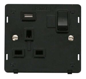 Click Scolmore - Click Definity 1G Skt Usb 2.1A Sin (SIN771UBK)