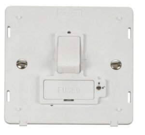 Click Scolmore - Click Definity 13A Fused Switched Connection Unit (Lockable) Insert White (SIN851PW)