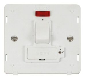 Click Scolmore - Click Definity 13A Fused Switched Connection Unit With Neon (Lockable) Insert White (SIN852PW)