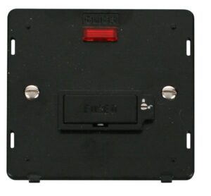 Click Scolmore - Click Definity 13A Fused Connection Unit With Neon (Lockable) Insert Black (SIN853BK)