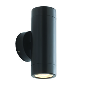 Saxby Odyssey 2lt 7W GU10 Outdoor Wall Light IP65 - Sand Black