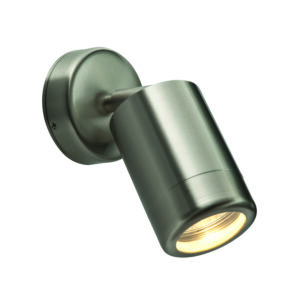 Saxby Odyssey Spotlight Wall Light IP65 7W GU10 - Stainless Steel