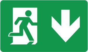 Eterna Lighting - Eterna ISO 7010 Down Arrow Legend For Vecoexit3m Range (VECOISOD)