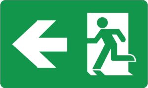 Eterna Lighting - Eterna ISO 7010 Left Arrow Legend For Vecoexit3m Range (VECOISOL)