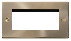 Click Scolmore - Click Deco Double Plate (Quad Media Module Aperture) (VPAB312)