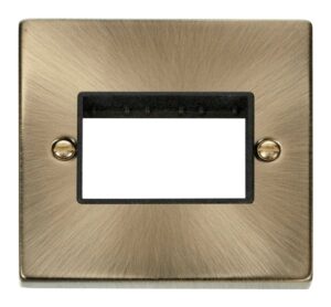 Click Scolmore - Click Deco 1 Gang Plate Triple Aperture Black (VPAB403BK)