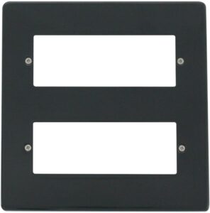 Click Scolmore - Click Deco 12 Gang Minigrid Front Plate Anthracite Grey (VPAG512)