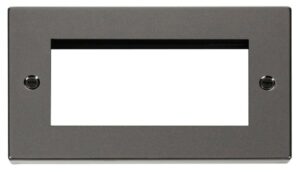 Click Scolmore - Click Deco Double Plate (Quad Media Module Aperture) (VPBN312)