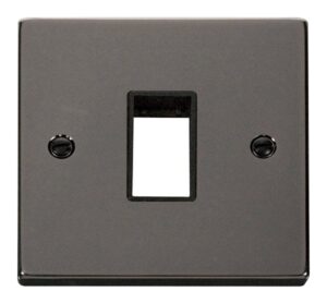 Click Scolmore - Click Deco 1 Gang Plate Single Aperture Black (VPBN401BK)