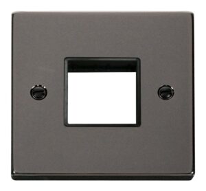 Click Scolmore - Click Deco 1 Gang Plate Twin Aperture Black (VPBN402BK)