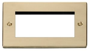 Click Scolmore - Click Deco Double Plate (Quad Media Module Aperture) (VPBR312)