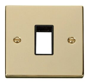 Click Scolmore - Click Deco 1 Gang Plate Single Aperture Black (VPBR401BK)