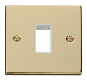 Click Scolmore - Click Deco 1 Gang Plate Single Aperture White (VPBR401WH)