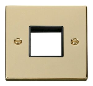 Click Scolmore - Click Deco 1 Gang Plate Twin Aperture Black (VPBR402BK)