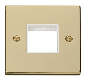 Click Scolmore - Click Deco 1 Gang Plate Twin Aperture White (VPBR402WH)