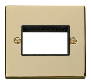 Click Scolmore - Click Deco 1 Gang Plate Triple Aperture Black (VPBR403BK)