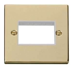 Click Scolmore - Click Deco 1 Gang Plate Triple Aperture White (VPBR403WH)