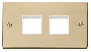 Click Scolmore - Click Deco 2 Gang Plate (2 X 2) Aperture White (VPBR404WH)
