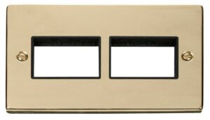 Click Scolmore - Click Deco 2 Gang Plate (3 X 3) Aperture Black (VPBR406BK)